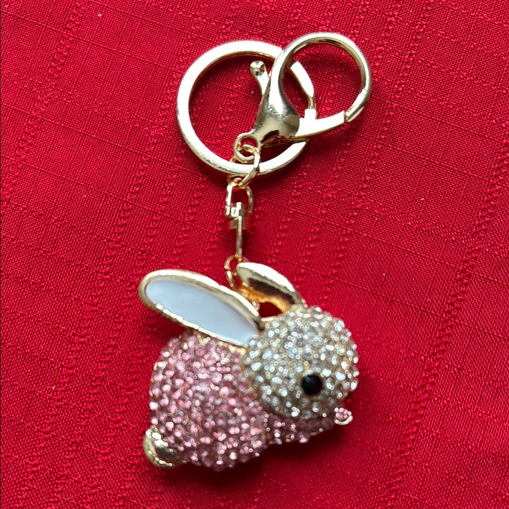 Crystal Bunny Keychain Or Bag Charm
